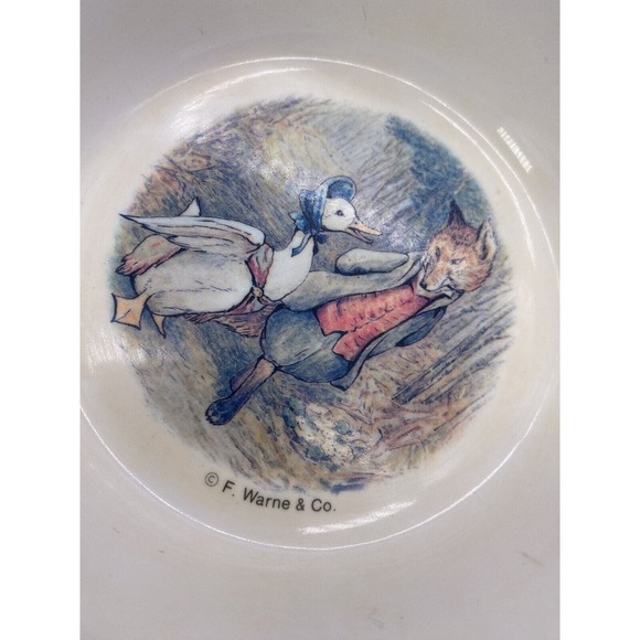 Vintage 1976 Fraser Nursery Rhyme & Eden Peter Rabbit Melamine Bowls Set Of 2 - Picture 3 of 10